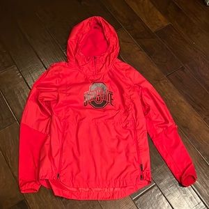 Nike Ohio State 1/4 zip windbreaker hoodie